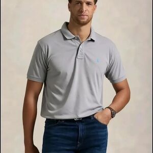RALPH LAUREN POLO Men's Gray Polo Shirt